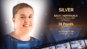 Chas Everitt Awards Vicky Butler 1st Quarter Silver